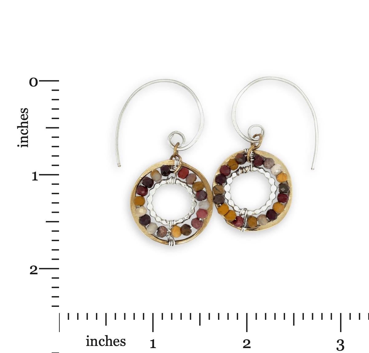 Bodhisattva Jasper Beaded Ring Earrings - Art by any Means Jewelryproduct_