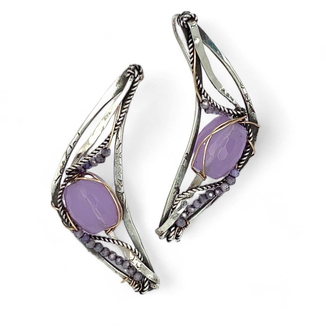 Boomerang Lavender Post Earrings E83273 - Art by any Means Jewelryproduct_