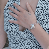 Braided Moonstone Cuff Bracelet B405 - Art by any Means Jewelryproduct_