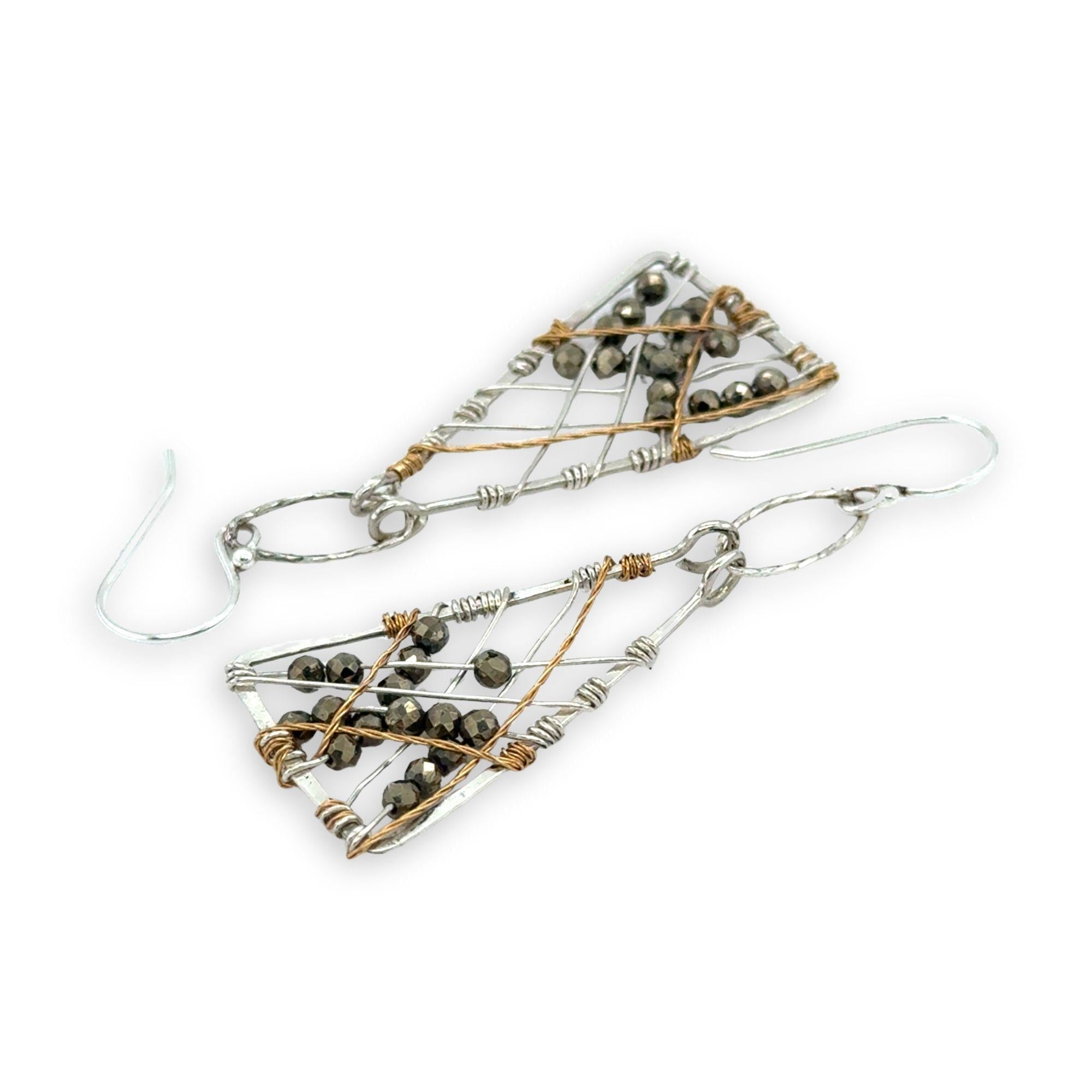 Brooklyn Bridge Pyrite Earrings - Art by any Means Jewelryproduct_