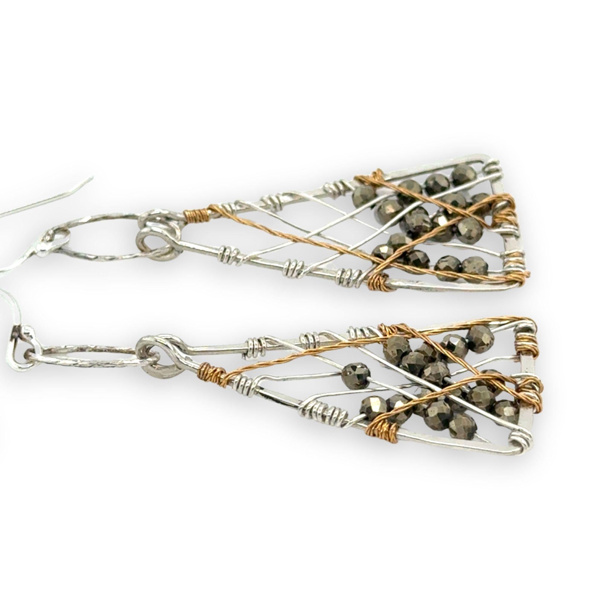 Brooklyn Bridge Pyrite Earrings - Art by any Means Jewelryproduct_