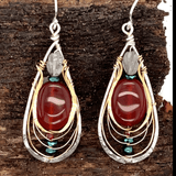 Carnelian Crest Earrings - Art by any Means Jewelryproduct_