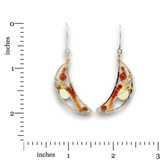 Carnelian & Citrine Crescent Moon Earrings