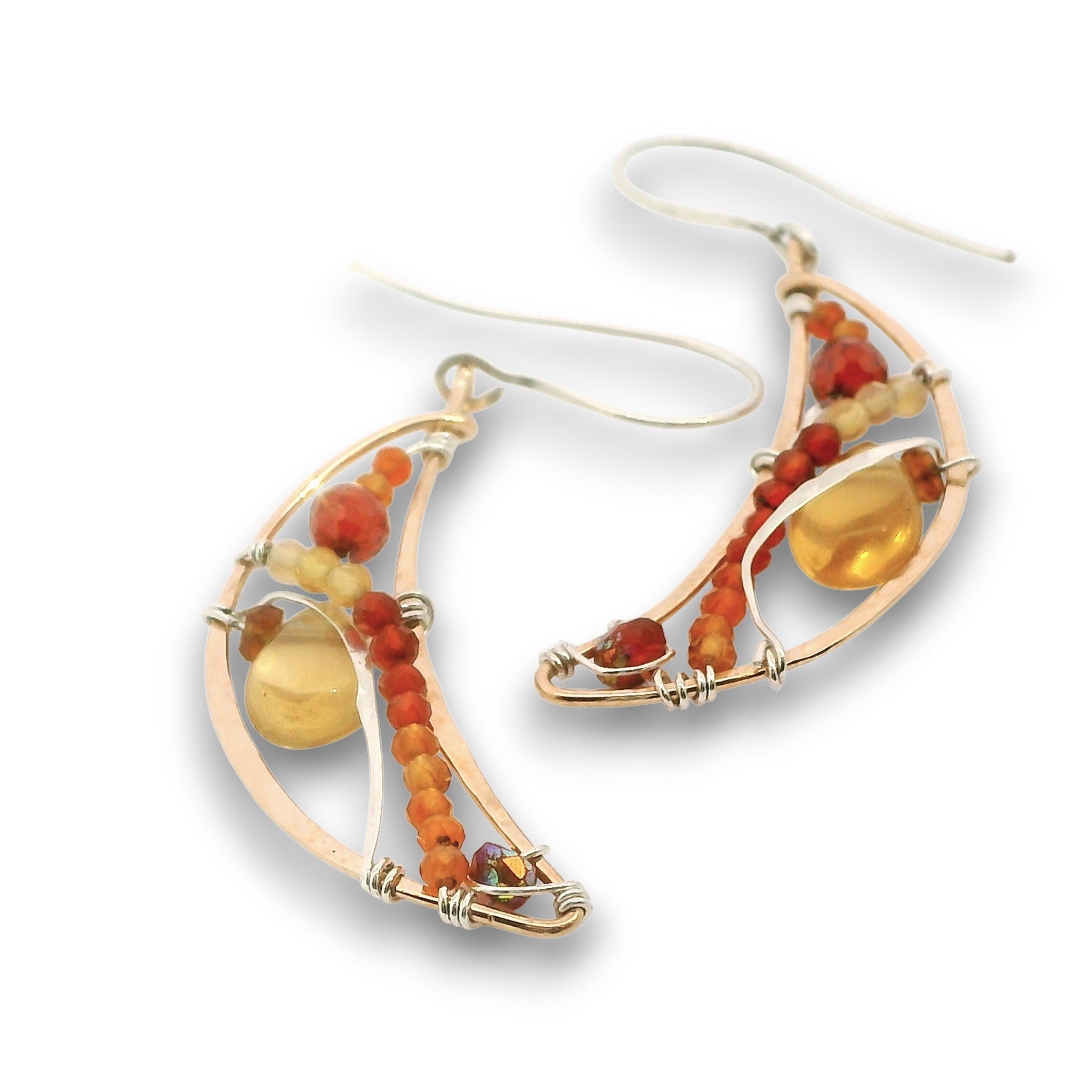 Carnelian Moon Earrings E85040 - Art by any Means Jewelryproduct_