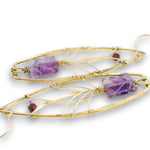 Carved Amethyst Tree Top Earrings - Art by any Means Jewelryproduct_