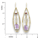 Carved Amethyst Tree Top Earrings - Art by any Means Jewelryproduct_