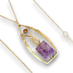 Carved Amethyst Tree Top Necklace - Art by any Means Jewelryproduct_