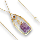 Carved Amethyst Tree Top Necklace - Art by any Means Jewelryproduct_