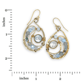 Celestial Pearl Brass Drop Earrings - Art by any Means Jewelryproduct_