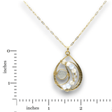 Celestial Pearl Brass Drop Necklace - Art by any Means Jewelryproduct_