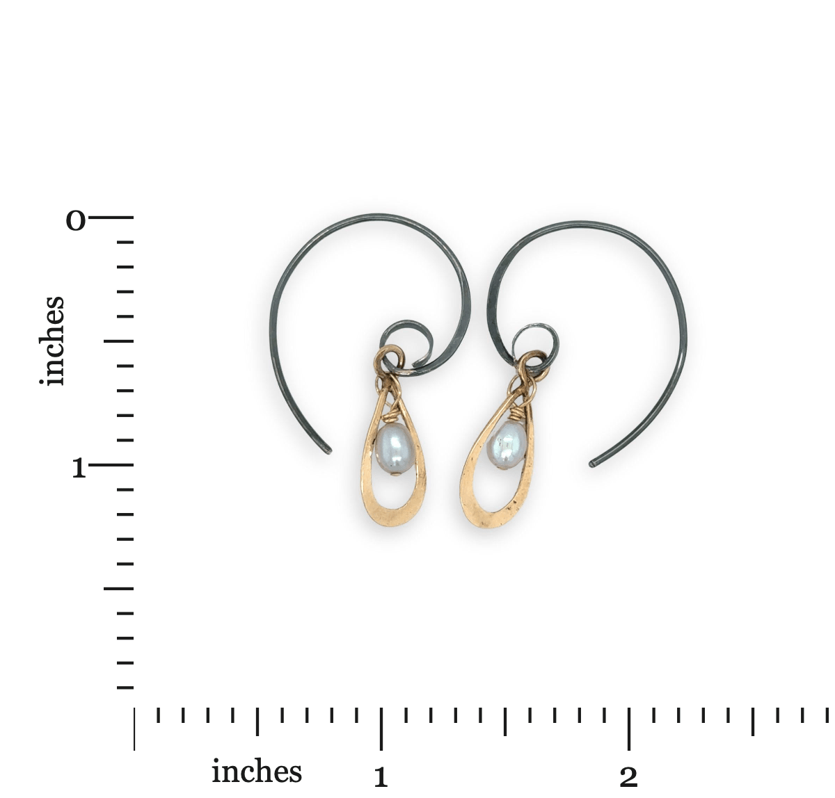 Celestial Pearl Charm Hoop Earrings - Art by any Means Jewelryproduct_