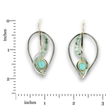 Chalcedony Rising Continuous Wire Earrings - Art by any Means Jewelryproduct_