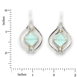 Chalcedony Vortex Drop Earrings - Art by any Means Jewelryproduct_