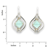 Chalcedony Vortex Drop Earrings - Art by any Means Jewelryproduct_