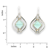 Chalcedony Vortex Drop Earrings