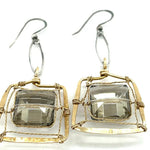 Champagne Crystal Tile Earrings - Art by any Means Jewelryproduct_