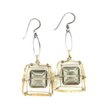 Champagne Crystal Tile Earrings - Art by any Means Jewelryproduct_