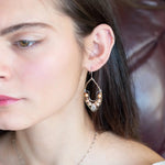 Champagne Pearl Hoop Earrings E83158 - Art by any Means Jewelryproduct_