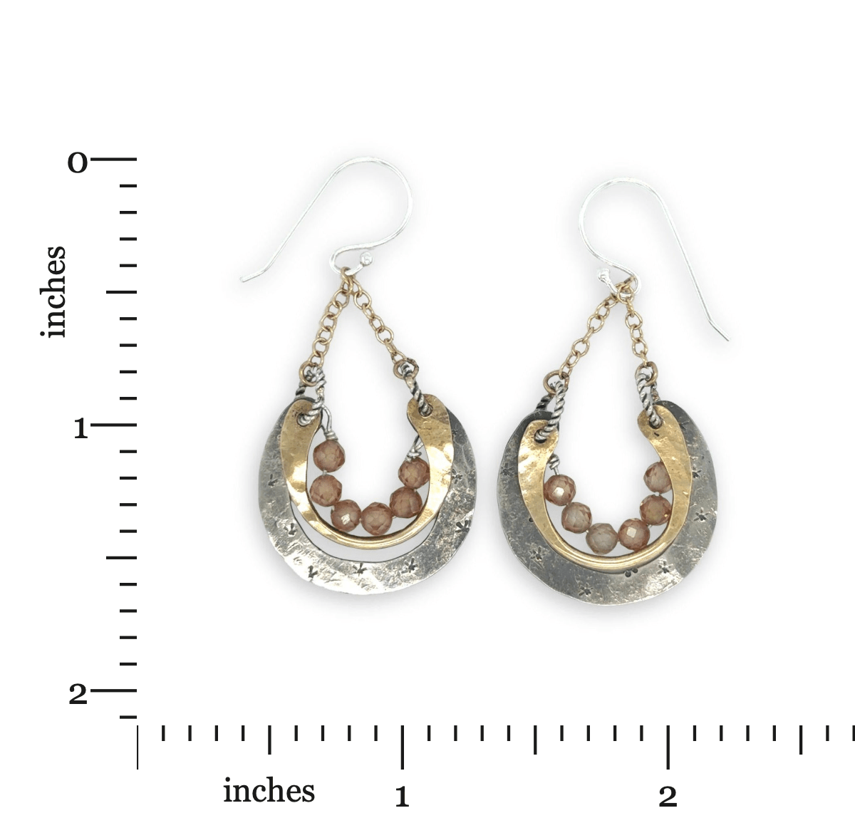 Champagne Rustic Cups Earrings - Art by any Means Jewelryproduct_