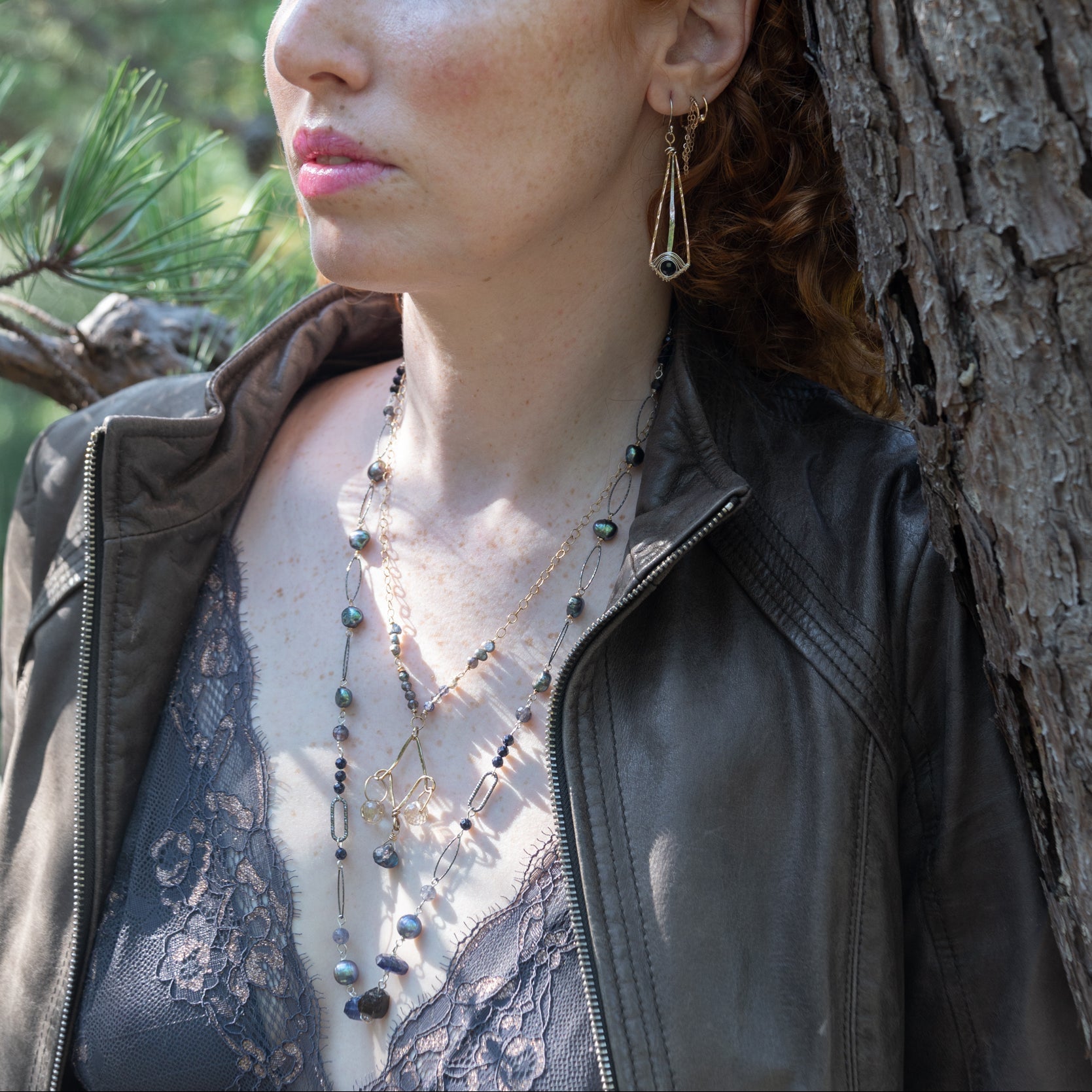 Charmed Pearl Chain Necklace 82515N - Art by any Means Jewelryproduct_