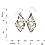 Charred Sincerity Pearl Oxidized Drop Earrings - Art by any Means Jewelryproduct_