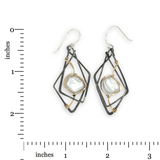 Charred Sincerity Pearl Oxidized Drop Earrings - Art by any Means Jewelryproduct_