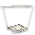 Charred Sincerity Pearl Oxidized Necklace - Art by any Means Jewelryproduct_
