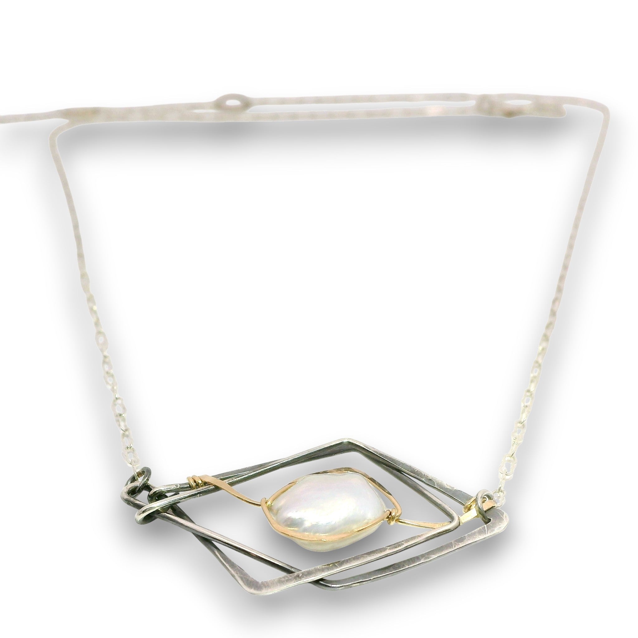 Charred Sincerity Pearl Oxidized Necklace - Art by any Means Jewelryproduct_