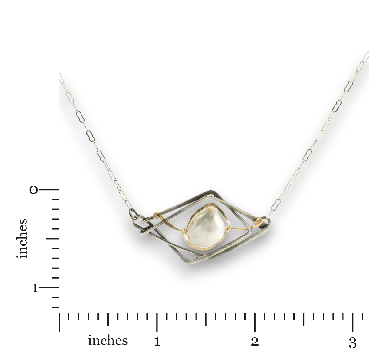 Charred Sincerity Pearl Oxidized Necklace - Art by any Means Jewelryproduct_