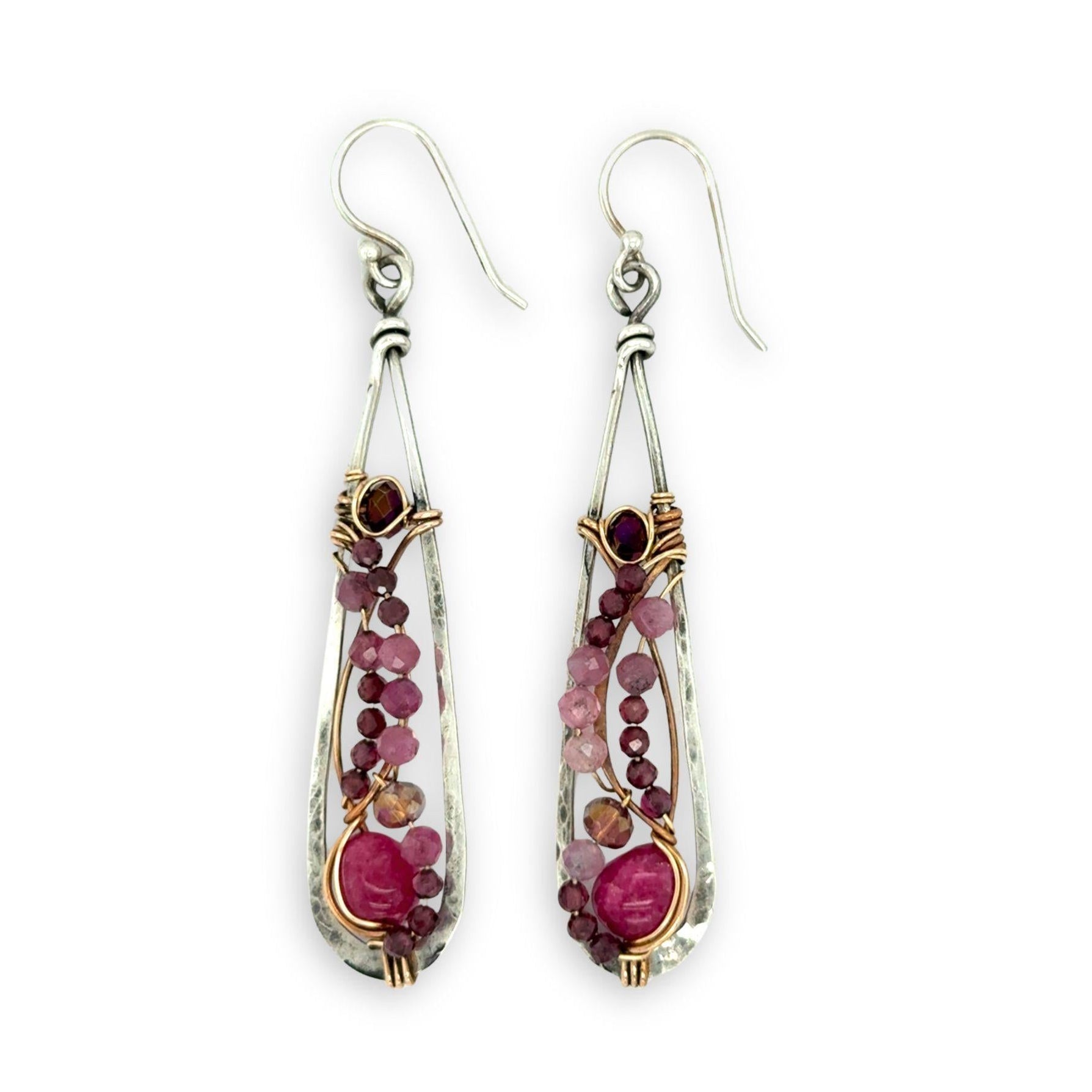Cherry Drop Ruby Earrings E82625 - Art by any Means Jewelryproduct_