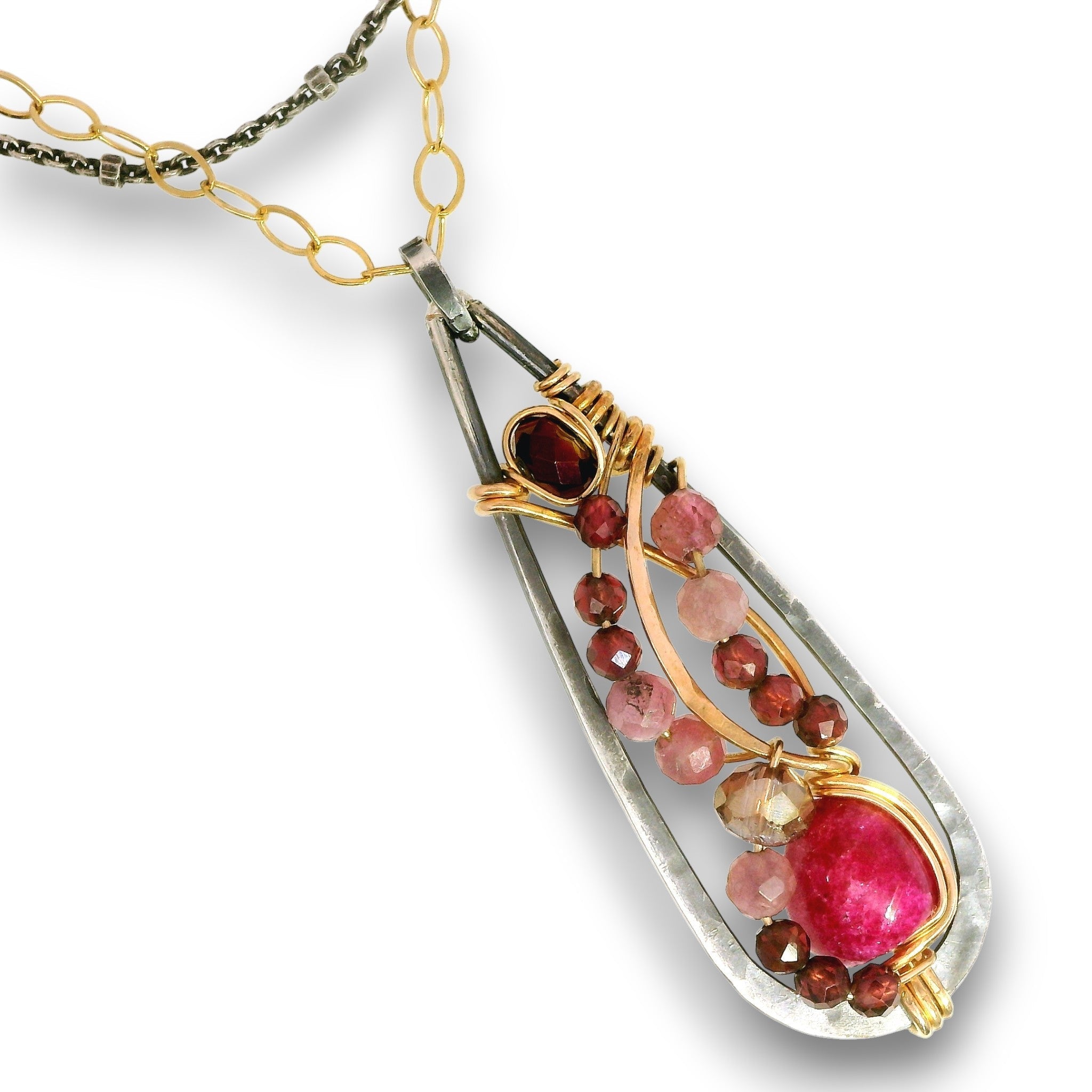 Cherry Drop Ruby Necklace - Art by any Means Jewelryproduct_