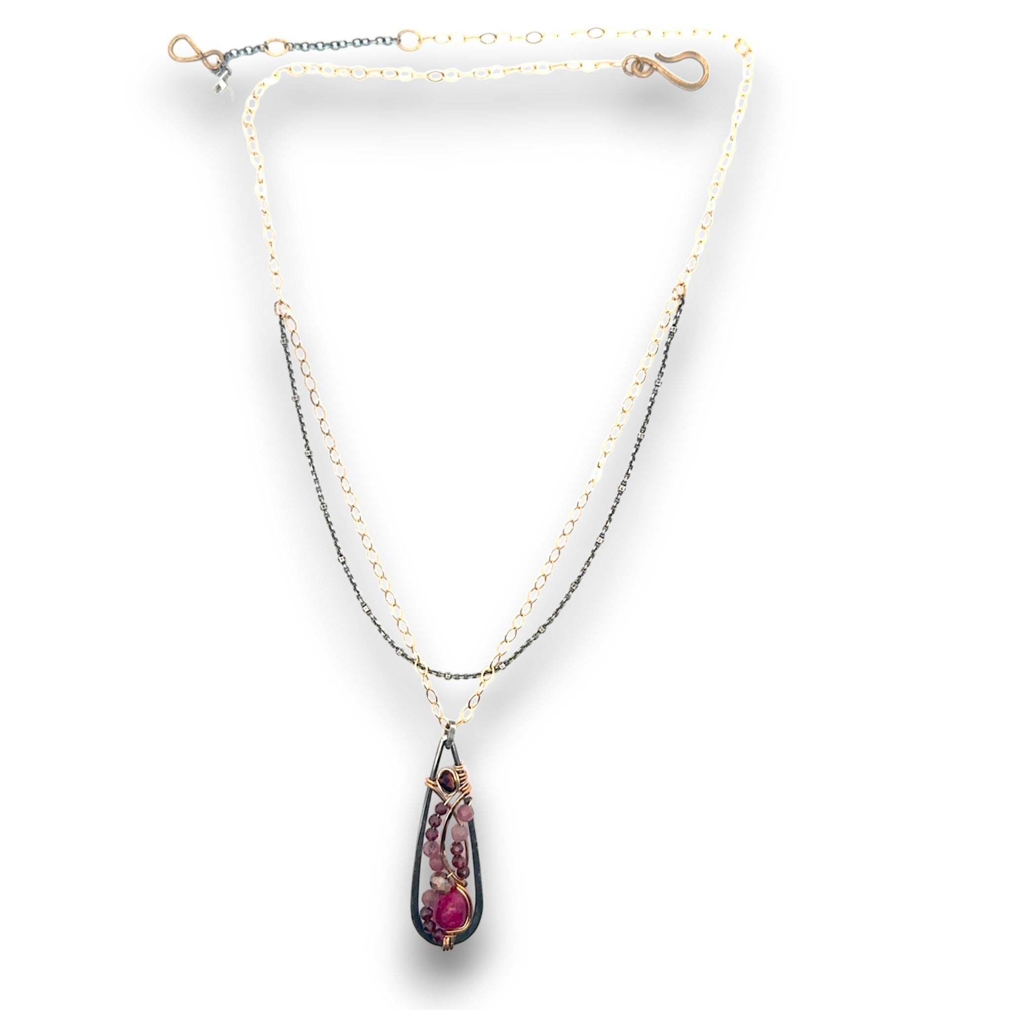 Cherry Drop Ruby Necklace - Art by any Means Jewelryproduct_