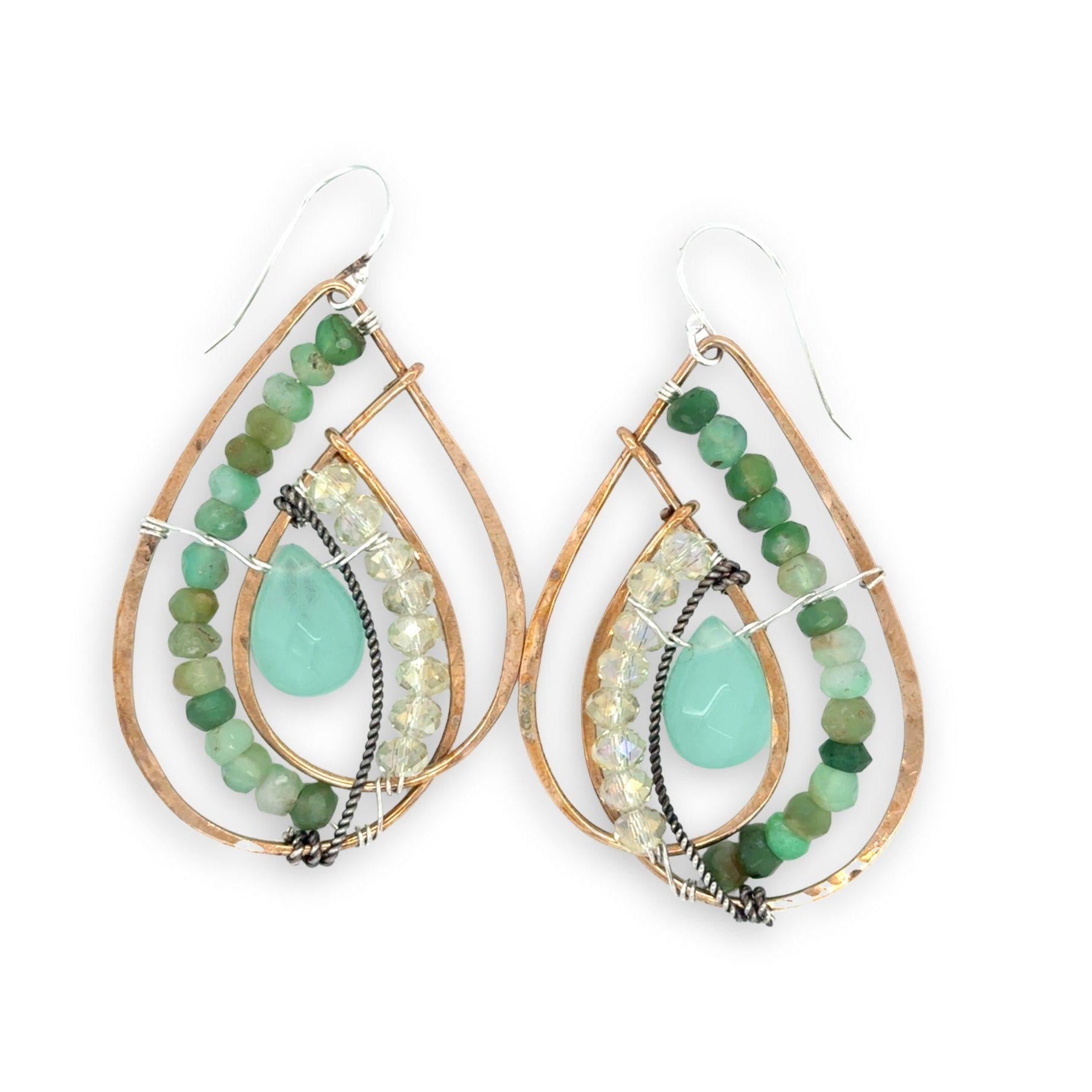 Chrysoprase Drop Earrings - Art by any Means Jewelryproduct_