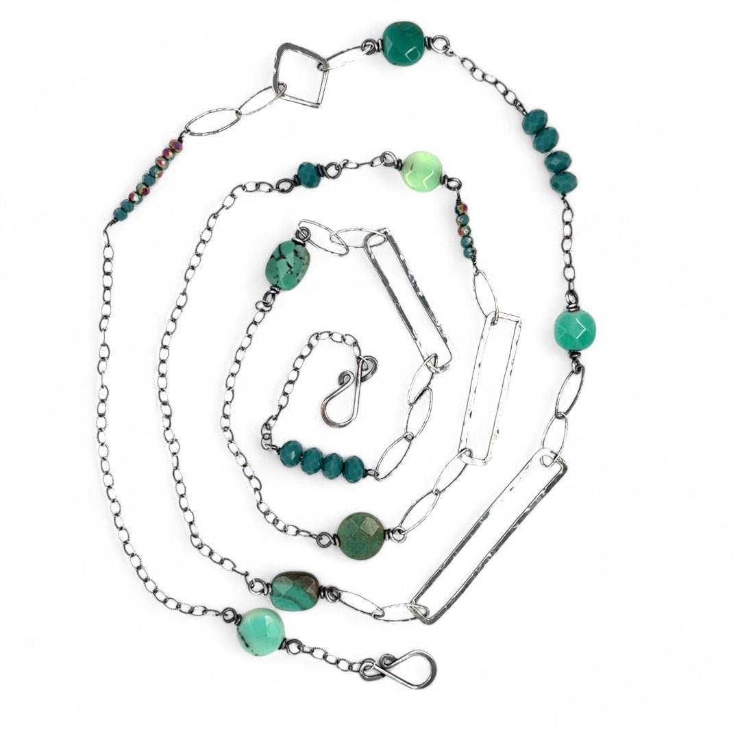 Chrysoprase Night Chain Necklace 82635N - Art by any Means Jewelryproduct_