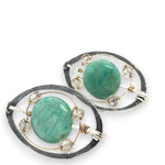 Chrysoprase Planet Post Earrings E83066 - Art by any Means Jewelryproduct_