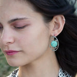 Chrysoprase Planet Post Earrings E83066 - Art by any Means Jewelryproduct_