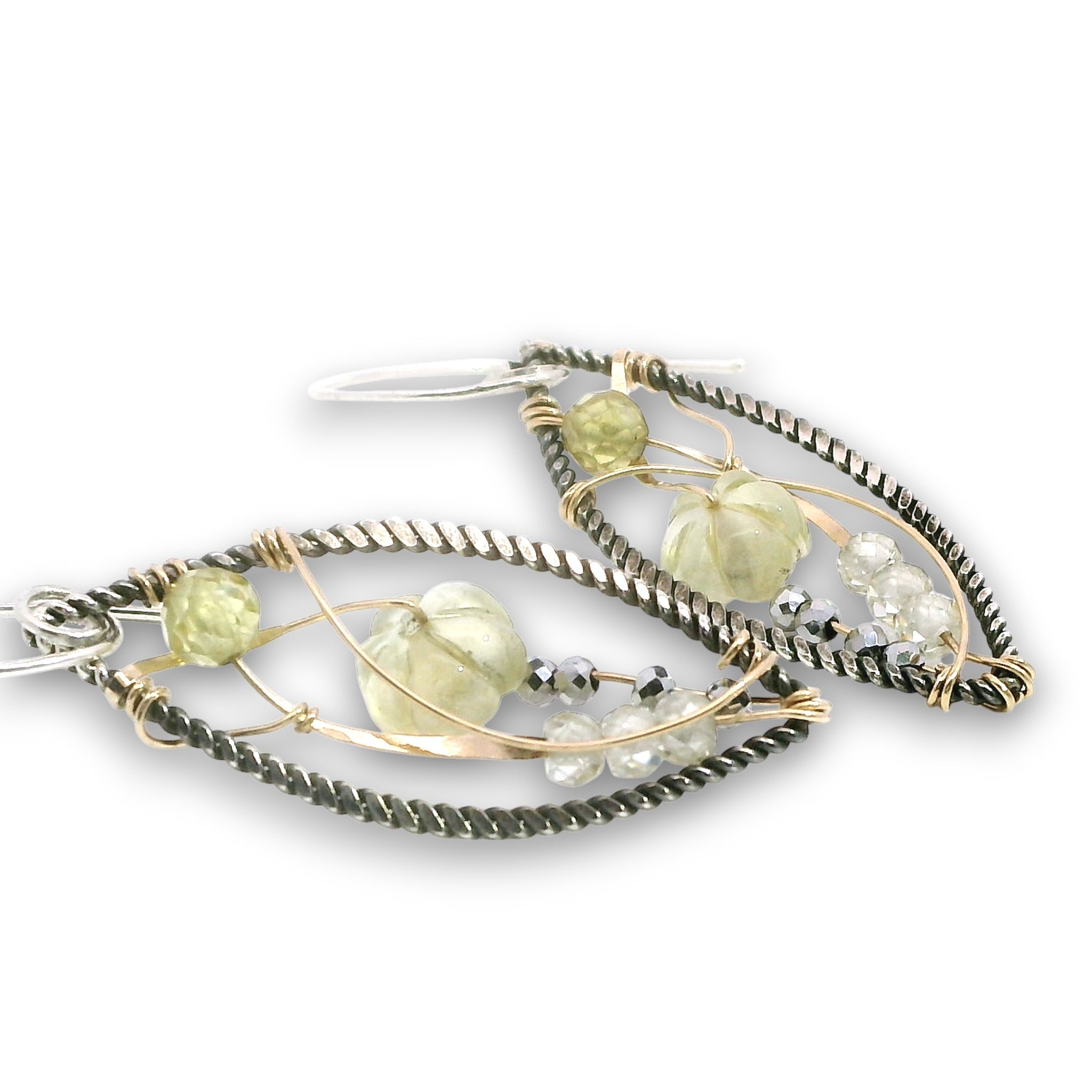 Citrine Flower Microcosm Earrings E85070 - Art by any Means Jewelryproduct_