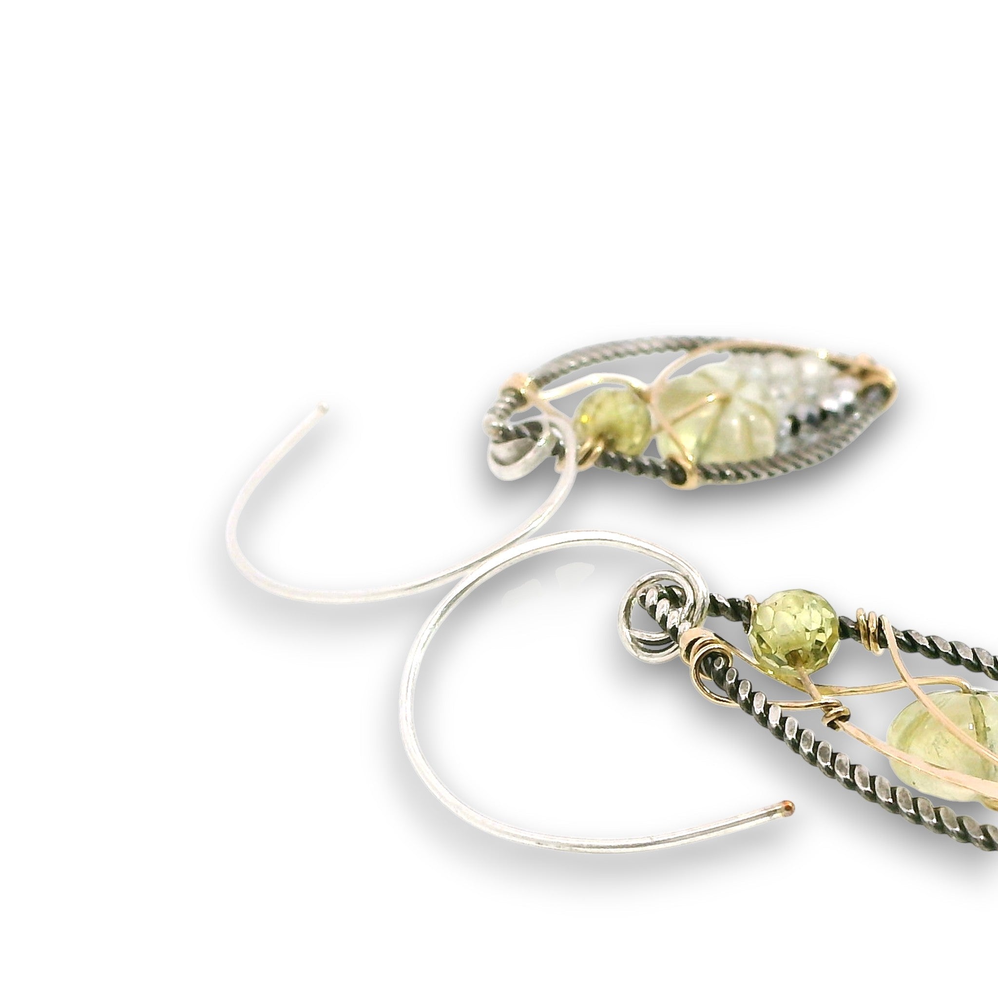 Citrine Flower Microcosm Earrings E85070 - Art by any Means Jewelryproduct_