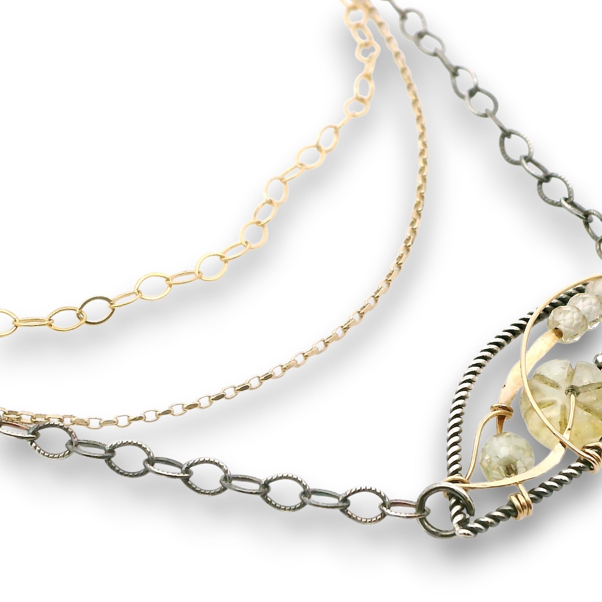 Citrine Flower Microcosm Necklace 85070N - Art by any Means Jewelryproduct_