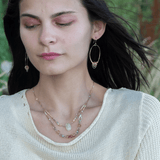 Citrine Orb Hoop Earrings - Art by any Means Jewelryproduct_