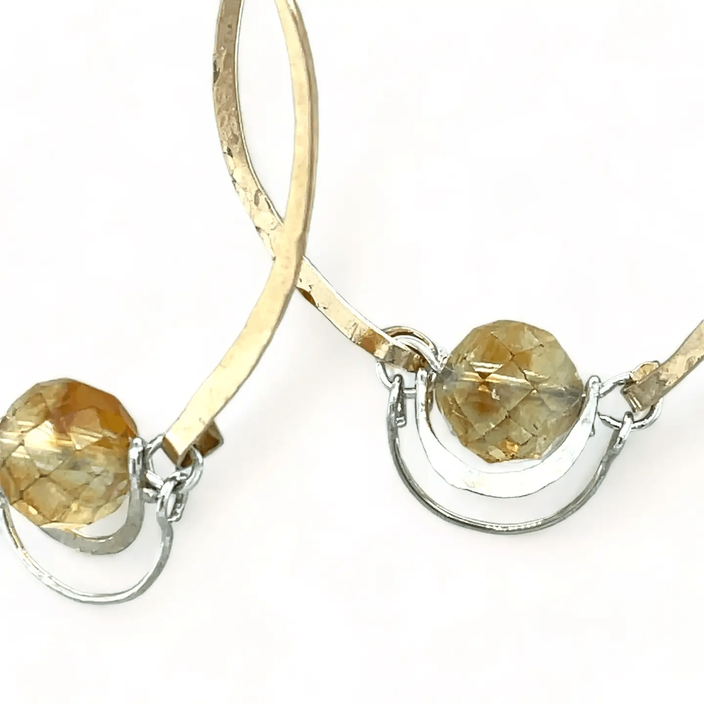 Citrine Orb Hoop Earrings - Art by any Means Jewelryproduct_