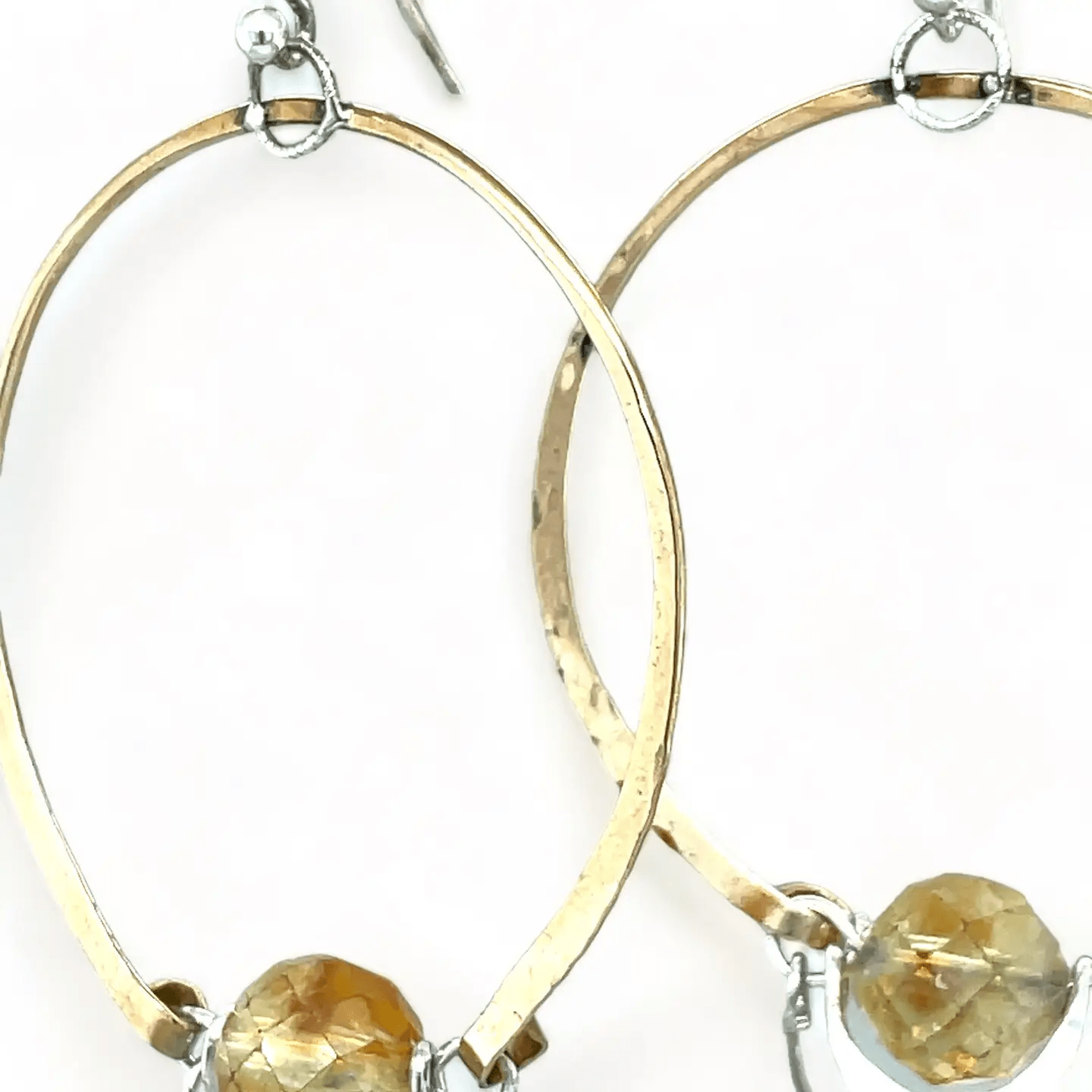 Citrine Orb Hoop Earrings - Art by any Means Jewelryproduct_