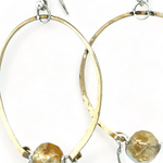 Citrine Orb Hoop Earrings - Art by any Means Jewelryproduct_