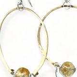 Citrine Orb Hoop Earrings - Art by any Means Jewelryproduct_