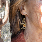 Handmade drop earrings featuring radiant citrine gemstones, by Art by any Means Jewelry