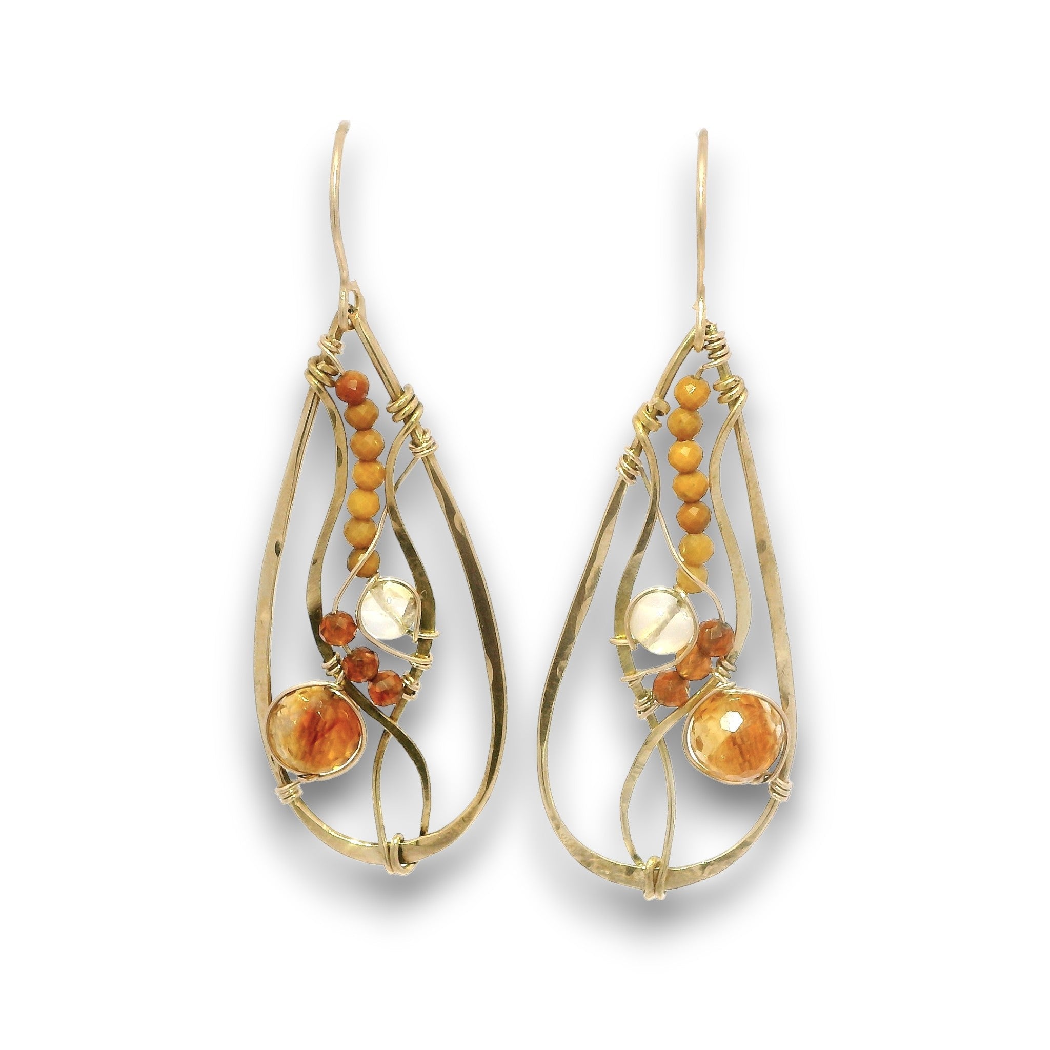 Citrine Radia Drop Earrings - Art by any Means Jewelryproduct_