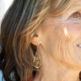 Handmade drop earrings featuring radiant citrine gemstones, by Art by any Means Jewelry