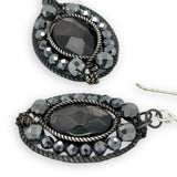 Coal Cameo Hypersthene Earrings E84686 - Art by any Means Jewelryproduct_