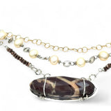 Coffee & Cream Jasper Necklace 83005N - Art by any Means Jewelryproduct_