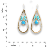 Connectivity Turquoise Continuous Wire Earrings - Art by any Means Jewelryproduct_